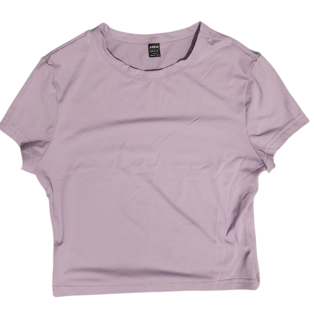 SHEIN Lavender Crop Top